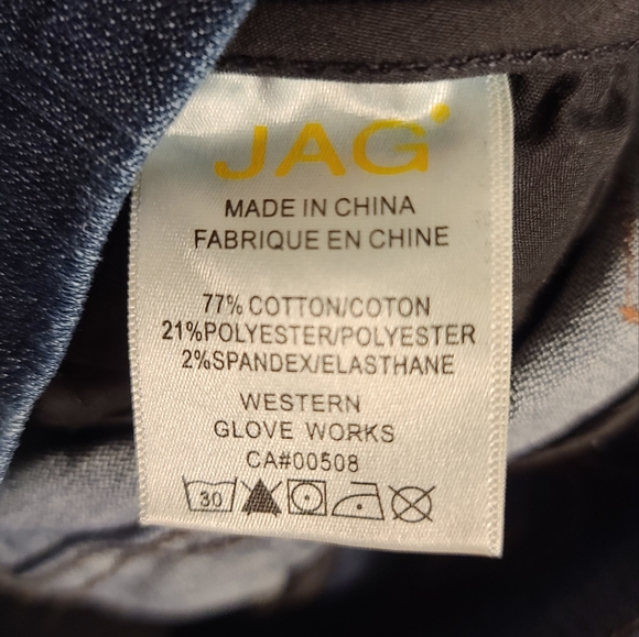 JAG Peri Straight Women's Size 4 Pull on Anchor Blue 32" inseam denim jeans - Picture 10 of 11